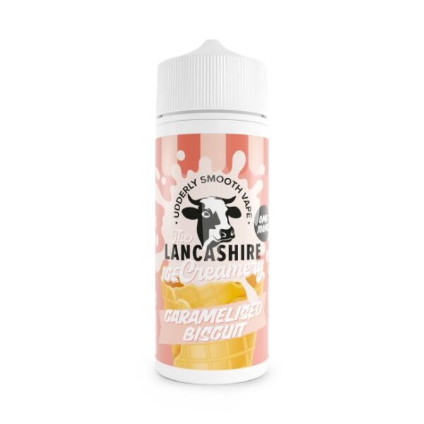 CARAMELISED BISCUIT 100ML E LIQUID THE LANCASHIRE ICE CREAMERY