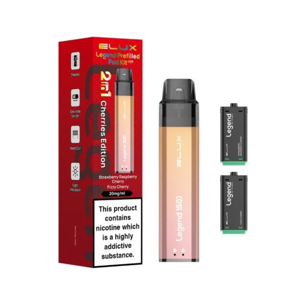 ELUX LEGEND 2 IN 1 1500 PREFILLED POD VAPE KIT 20MG - Image 4