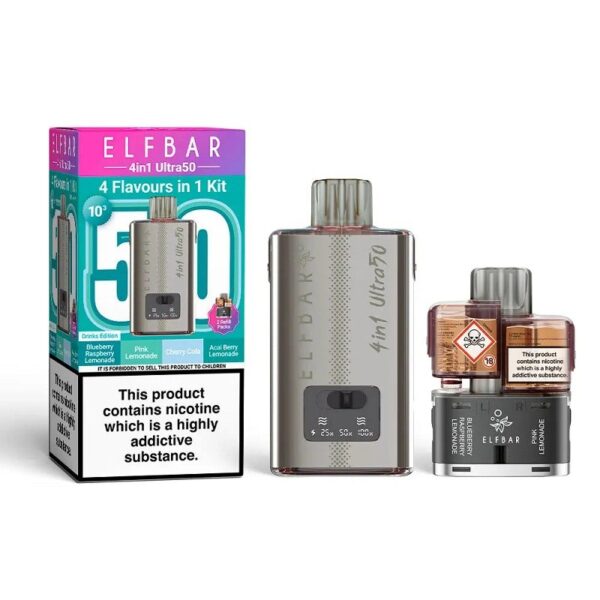 ELF BAR 4 IN 1 ULTRA 50 PREFILLED POD VAPE KIT 20MG - Image 8