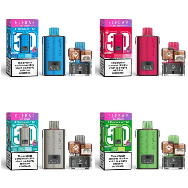 ELF BAR 4 IN 1 ULTRA 50 PREFILLED POD VAPE KIT 20MG