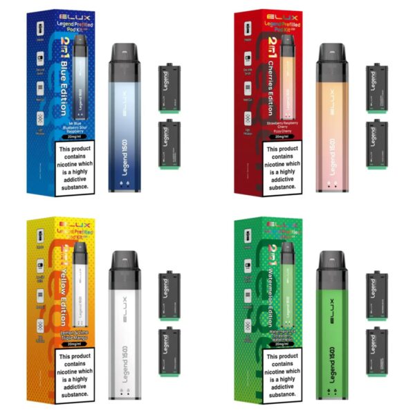 ELUX LEGEND 2 IN 1 1500 PREFILLED POD VAPE KIT 20MG