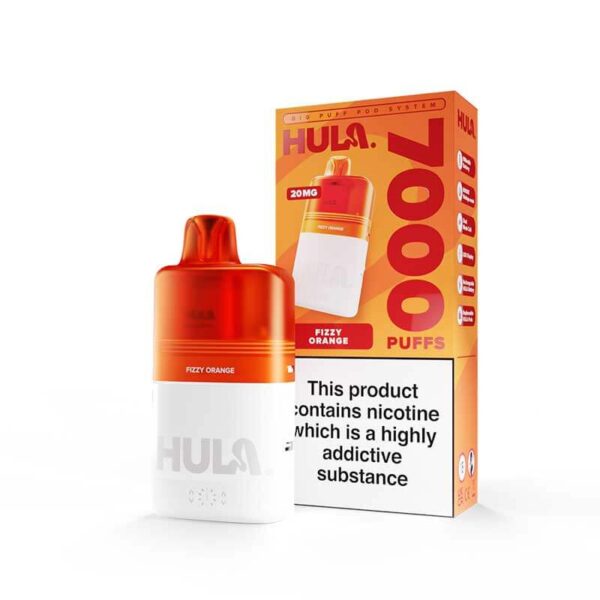 FIZZY ORANGE HULA 7000 PREFILLED POD VAPE KIT 20MG