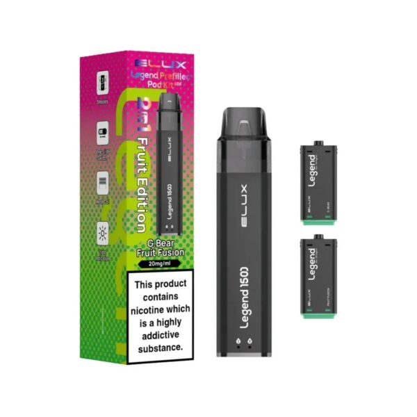 ELUX LEGEND 2 IN 1 1500 PREFILLED POD VAPE KIT 20MG - Image 5