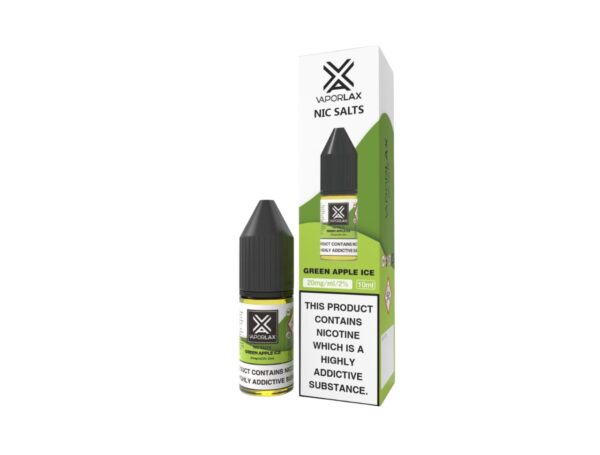 GREEN APPLE ICE 10ML NIC SALT VAPORLAX