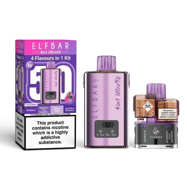 ELF BAR 4 IN 1 ULTRA 50 PREFILLED POD VAPE KIT 20MG - Image 12