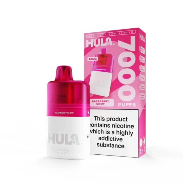 Raspberry-Chew HULA 7000 PREFILLED POD VAPE KIT 20MG
