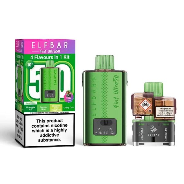 ELF BAR 4 IN 1 ULTRA 50 PREFILLED POD VAPE KIT 20MG - Image 16