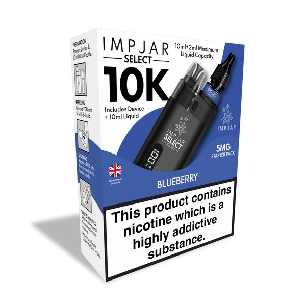 IMP JAR SELECT 10K REFILLABLE POD VAPE KIT + NIC SALT - Image 4