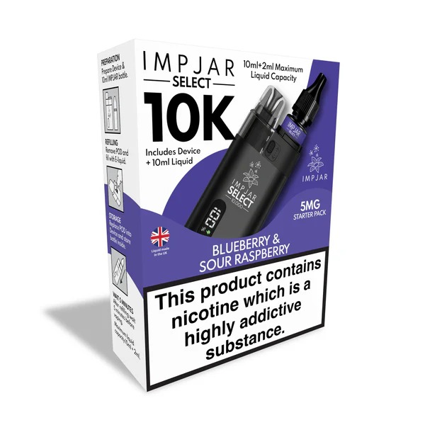 IMP JAR SELECT 10K REFILLABLE POD VAPE KIT + NIC SALT - Image 5