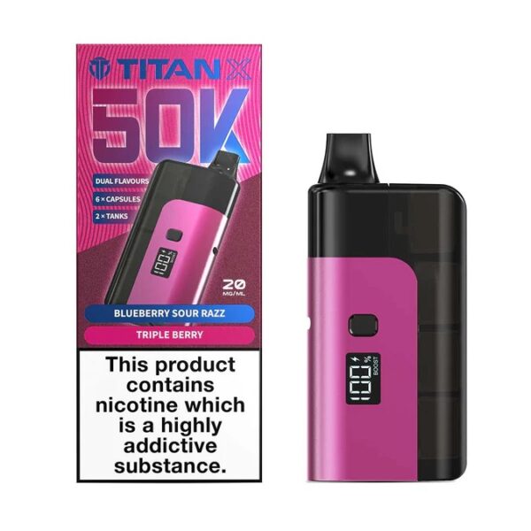 TITAN X 50K PREFILLED POD VAPE KIT 20MG - Image 6