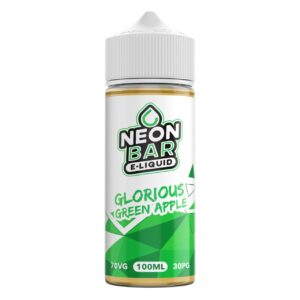 GLORIOUS GREEN APPLE 100ML E LIQUID NEON BAR