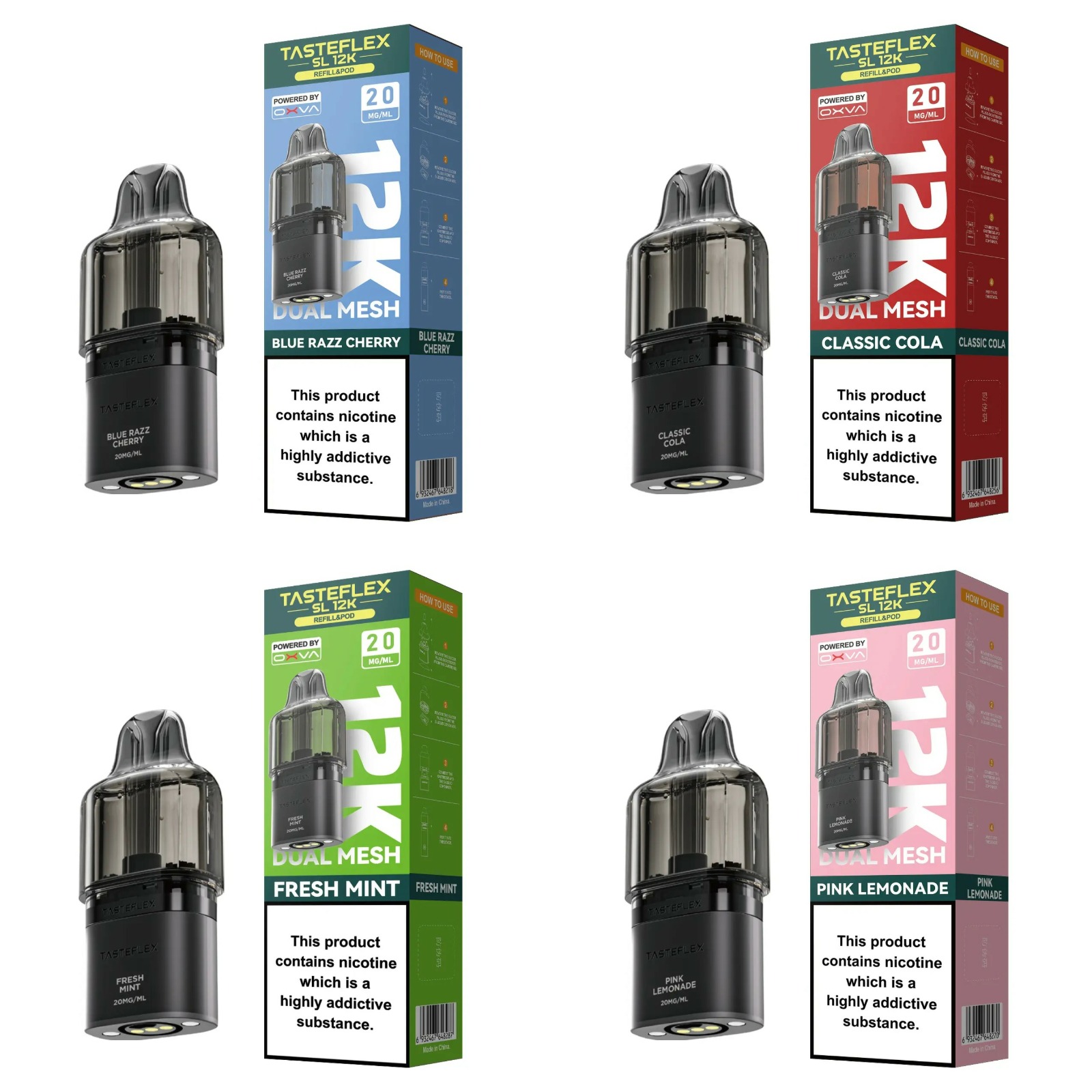 OXVA TASTEFLEX SL 12K PREFILLED POD 20MG