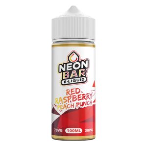 RED RASPBERRY PEACH PUNCH 100ML E LIQUID NEON BAR