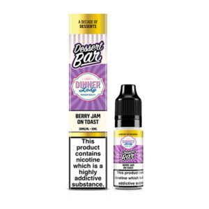 BERRY JAM ON TOAST DESSERT BAR 10ML NIC SALT DINNER LADY