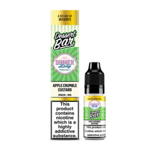 APPLE CRUMBLE CUSTARD DESSERT BAR 10ML NIC SALT DINNER LADY