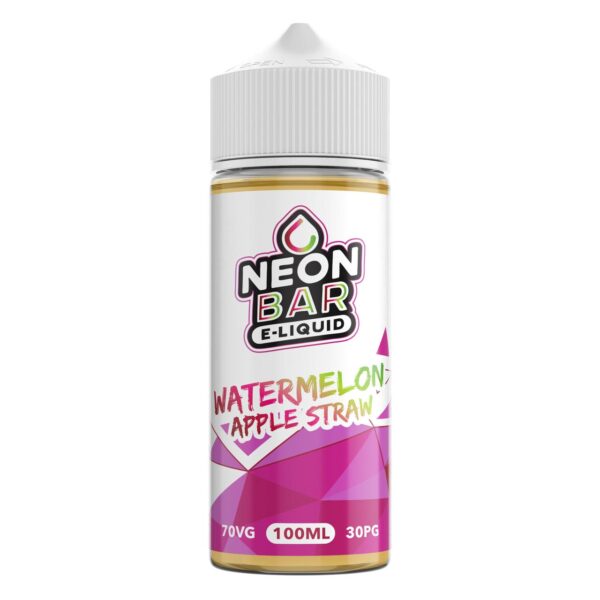 WATERMELON APPLE STRAW 100ML E LIQUID NEON BAR