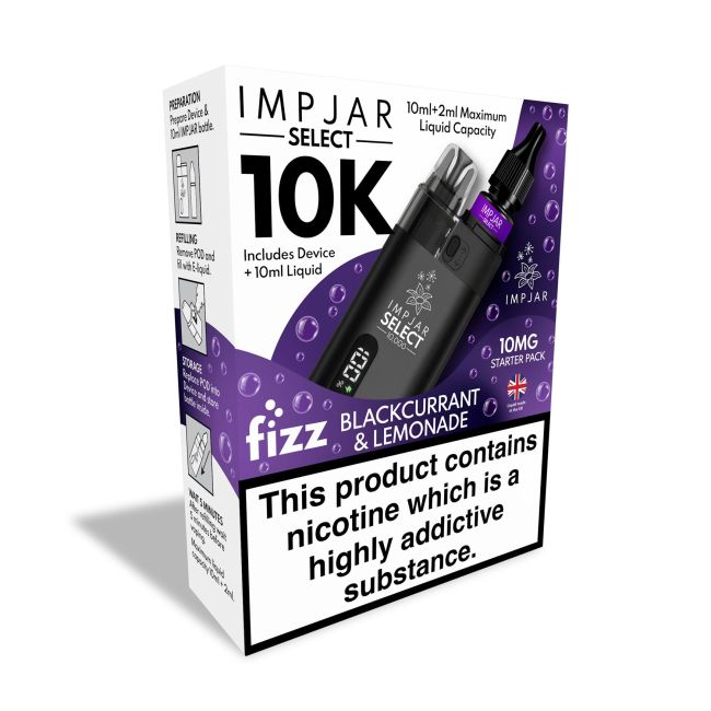 IMP JAR SELECT 10K REFILLABLE POD VAPE KIT + NIC SALT - Image 4