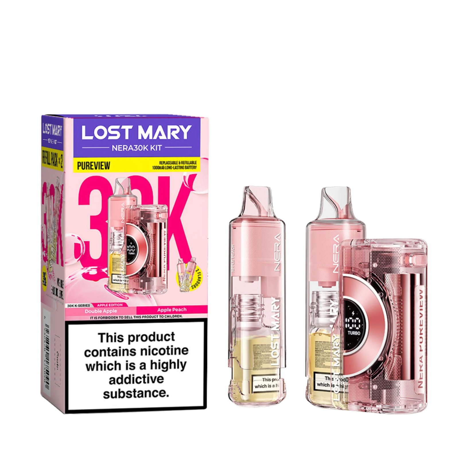 LOST MARY NERA 30K PUREVIEW PREFILLED POD VAPE KIT 20MG - Image 2