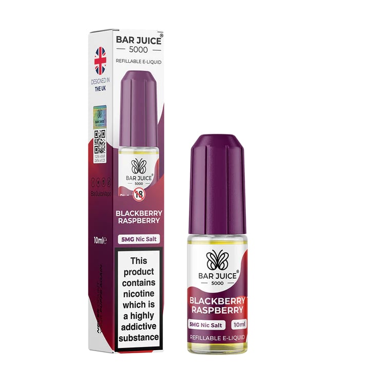BLACKBERRY RASPBERRY 10ML NIC SALT BAR JUICE 5000