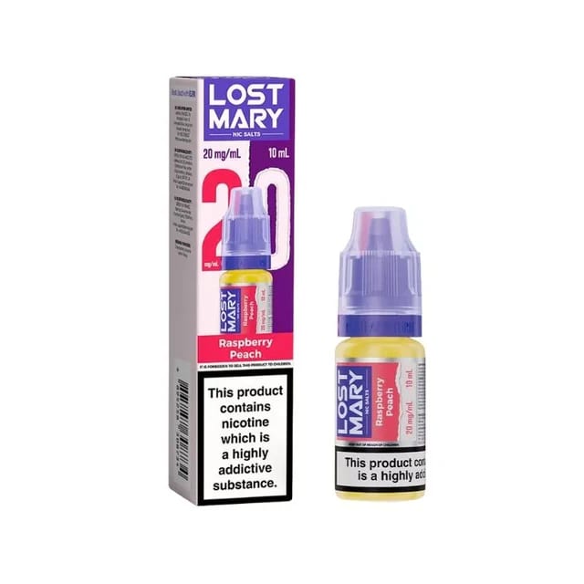 RASPBERRY PEACH 10ML NIC SALT LOST MARY