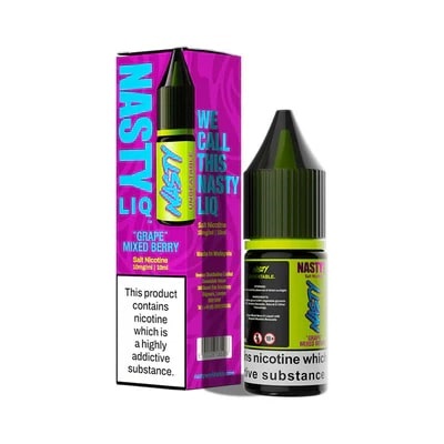 GRAPE MIXED BERRY 10ML NIC SALT NASTY LIQ