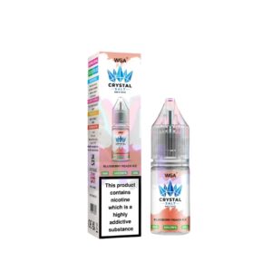 BLUEBERRY PEACH ICE 10ML NIC SALT CRYSTAL