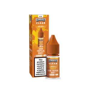 SOUR TROPICAL BURST 10ML NIC SALT SERIOUSLY CLEAR BAR