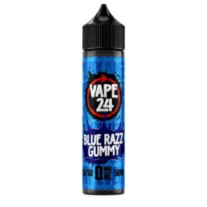 Blue Razz Gummy 50ml E Liquid 50/50 Vape 24