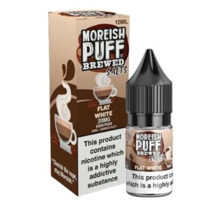 Flat White Brewed 10ml Nic Salt Moreish Puff