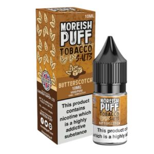 Butterscotch Tobacco 10ml Nic Salt Moreish Puff
