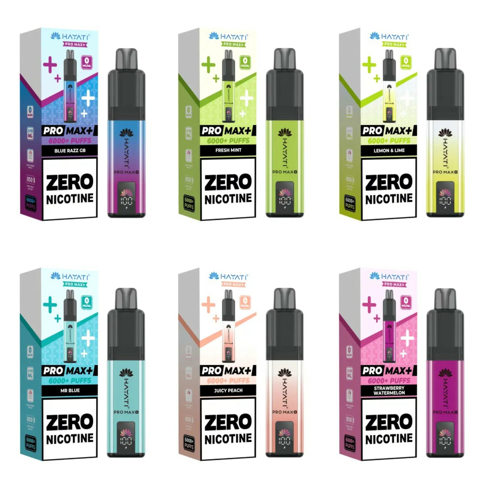 Hayati Pro Max+ 6000 Prefilled Pod Vape Kit Zero Nicotine