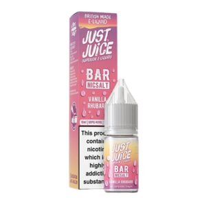 Vanilla Rhubarb Bar 10ml Nic Salt Just Juice