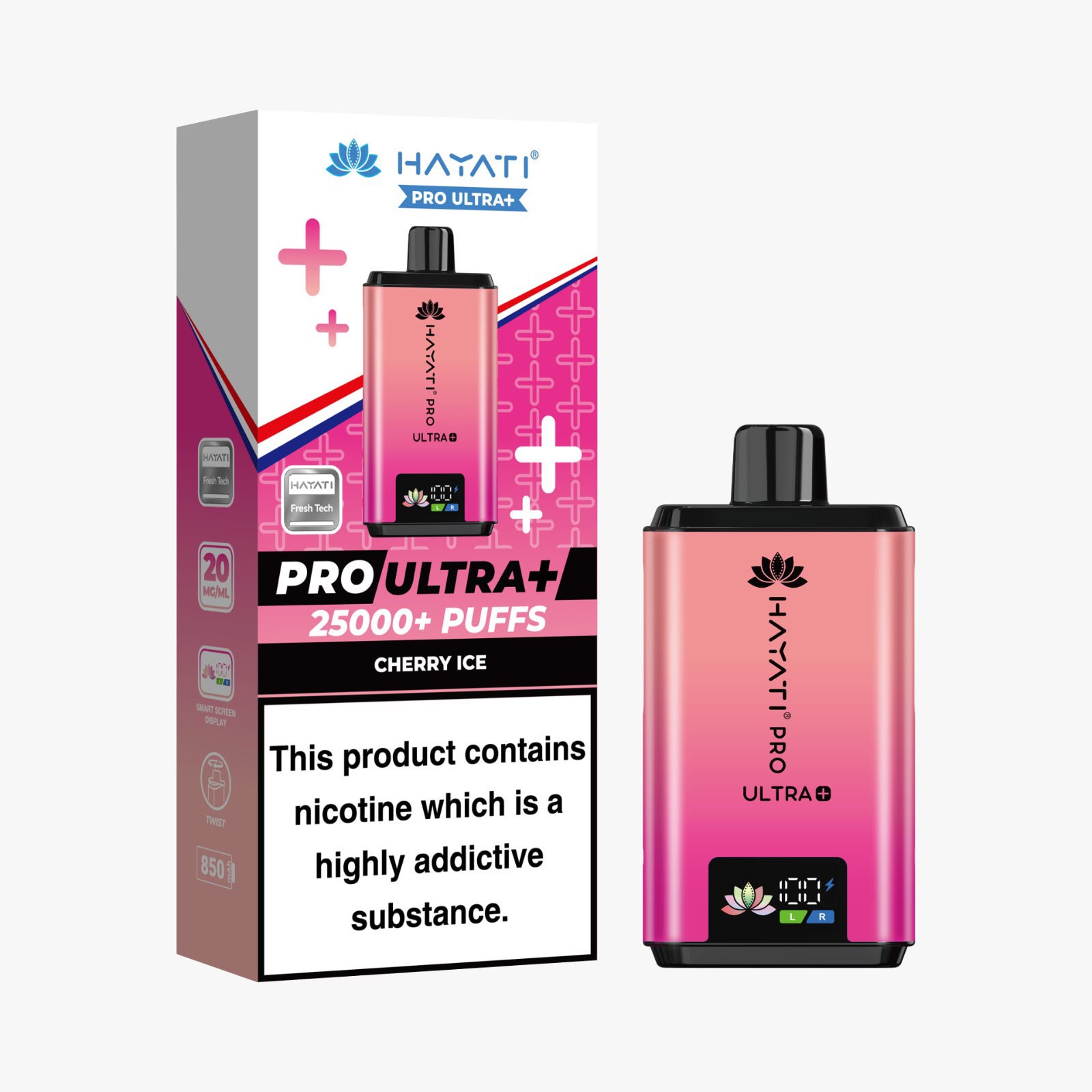 Hayati Pro Ultra Plus 25000 Prefilled Pod Vape Kit 20mg - Image 4