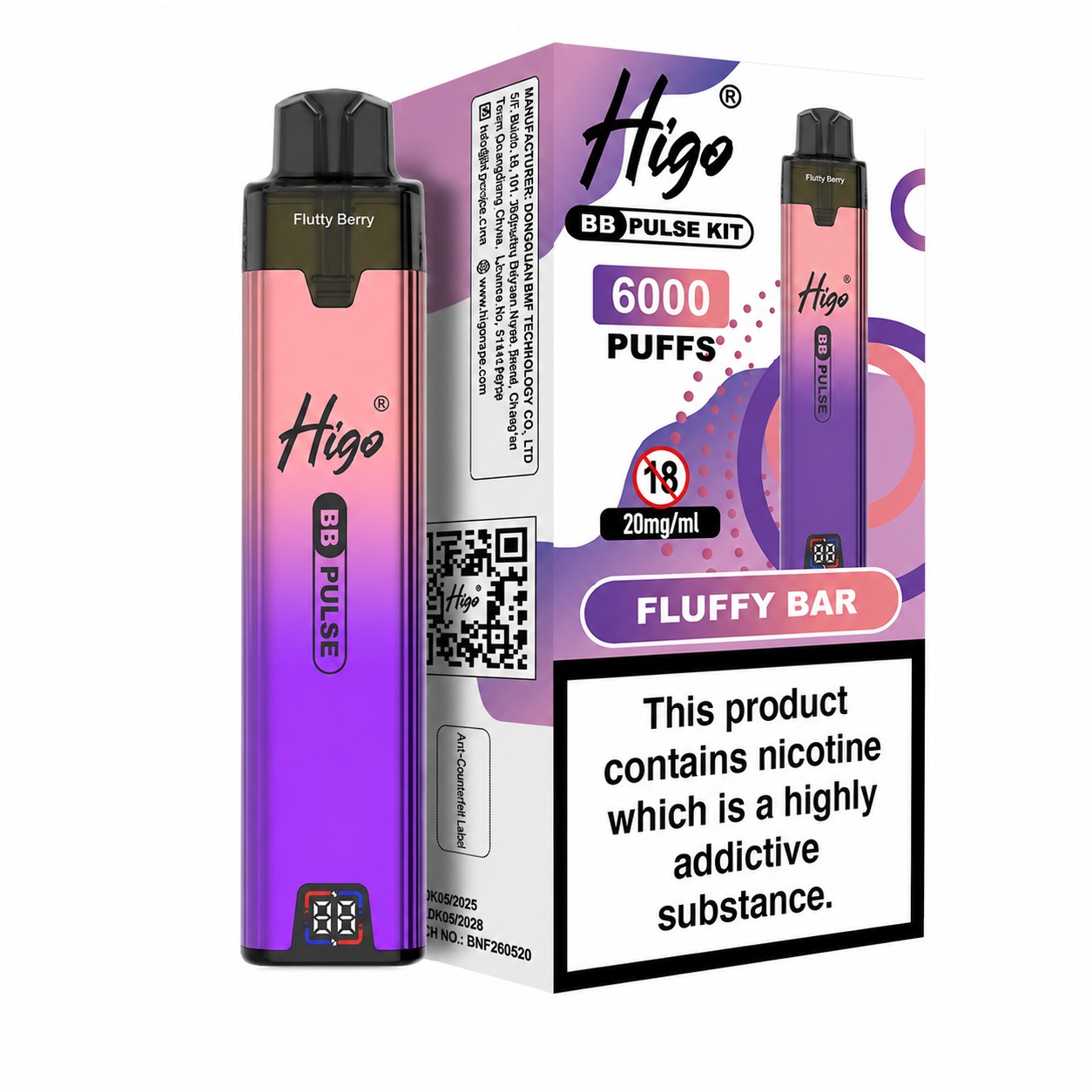 Higo BB Pulse 6000 Prefilled Pod Vape Kit - Image 12