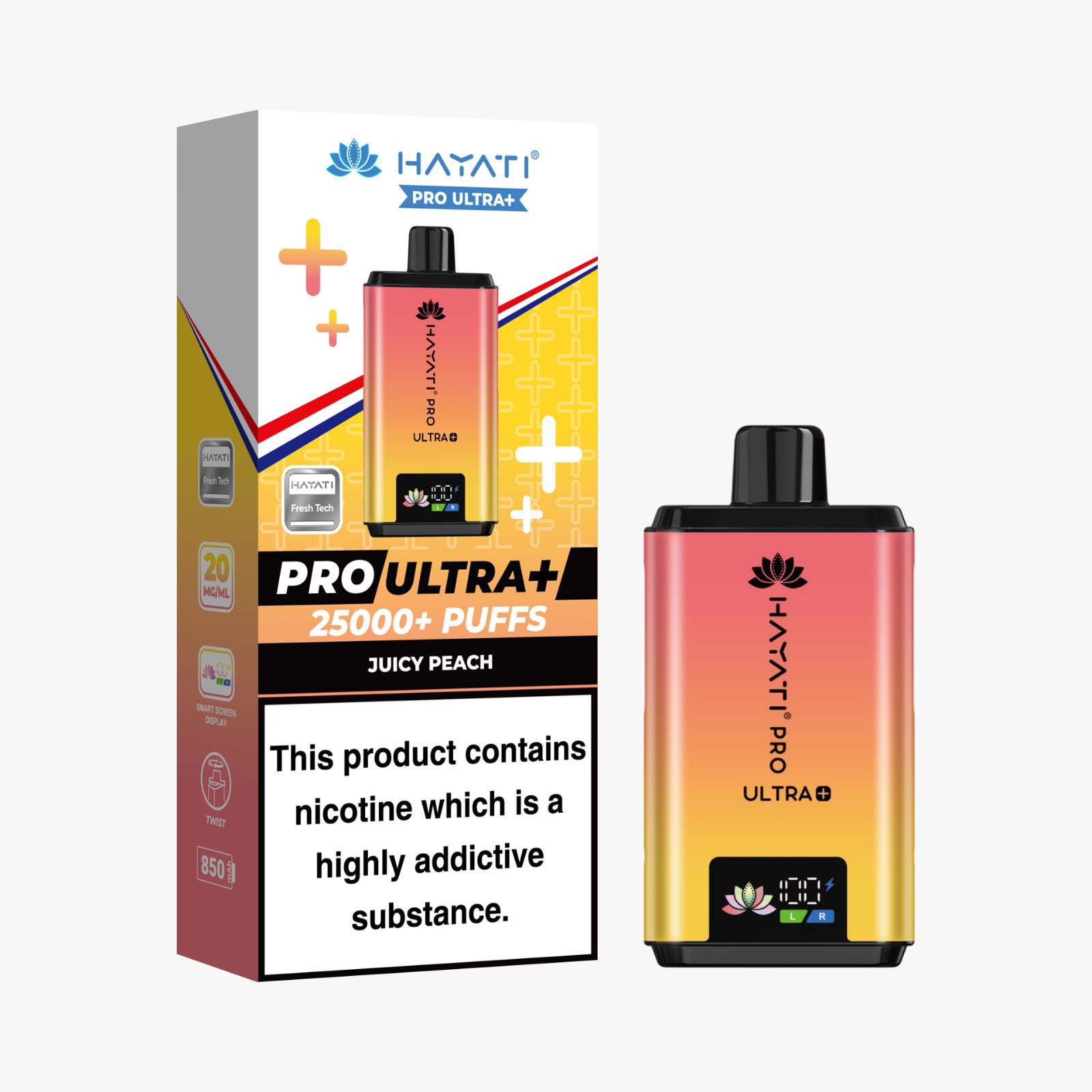 Hayati Pro Ultra Plus 25000 Prefilled Pod Vape Kit 20mg - Image 6