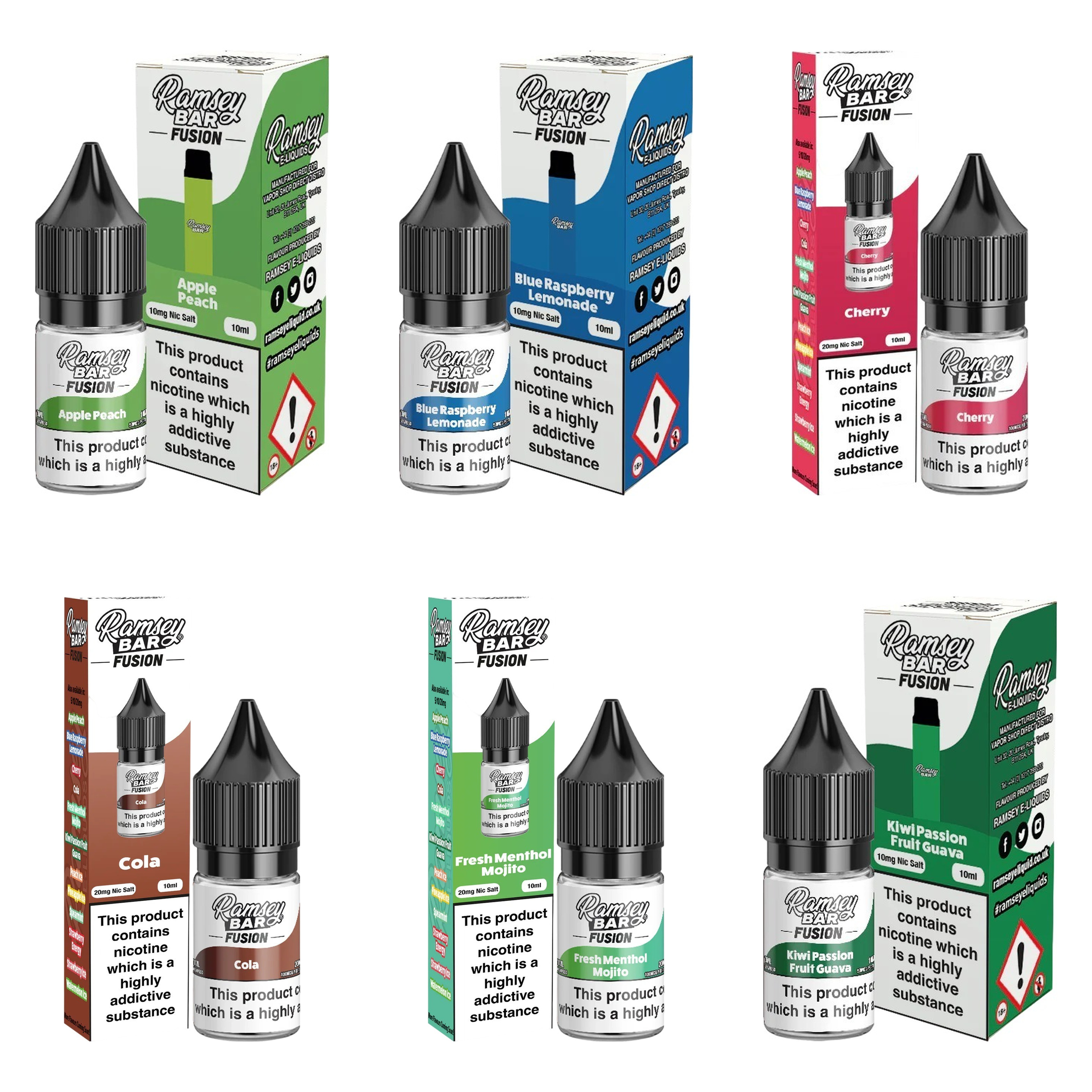 Ramsey Bar Fusion 10ml Nic Salt Exp